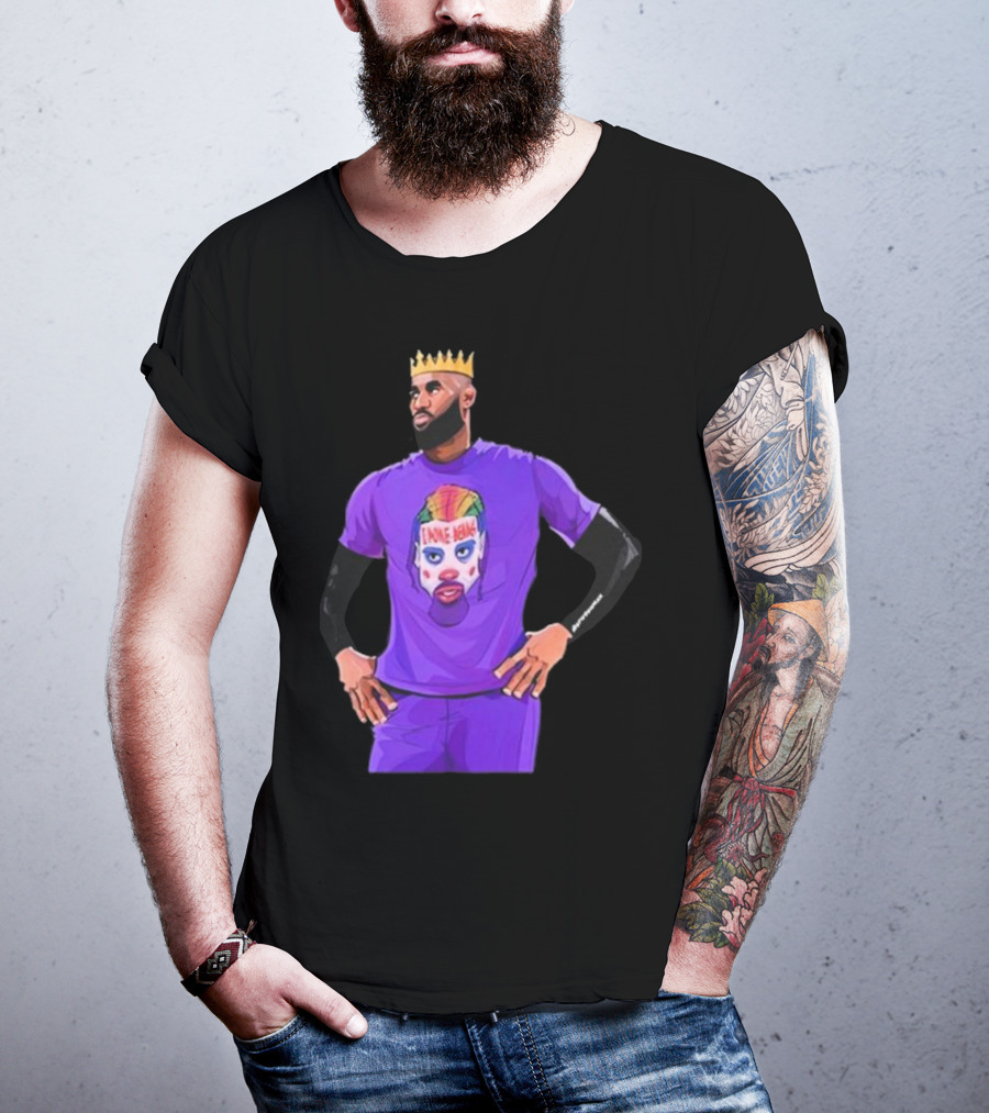 Lebron James Los Angeles Lakers I Poke Bears Crown Clown T-Shirt