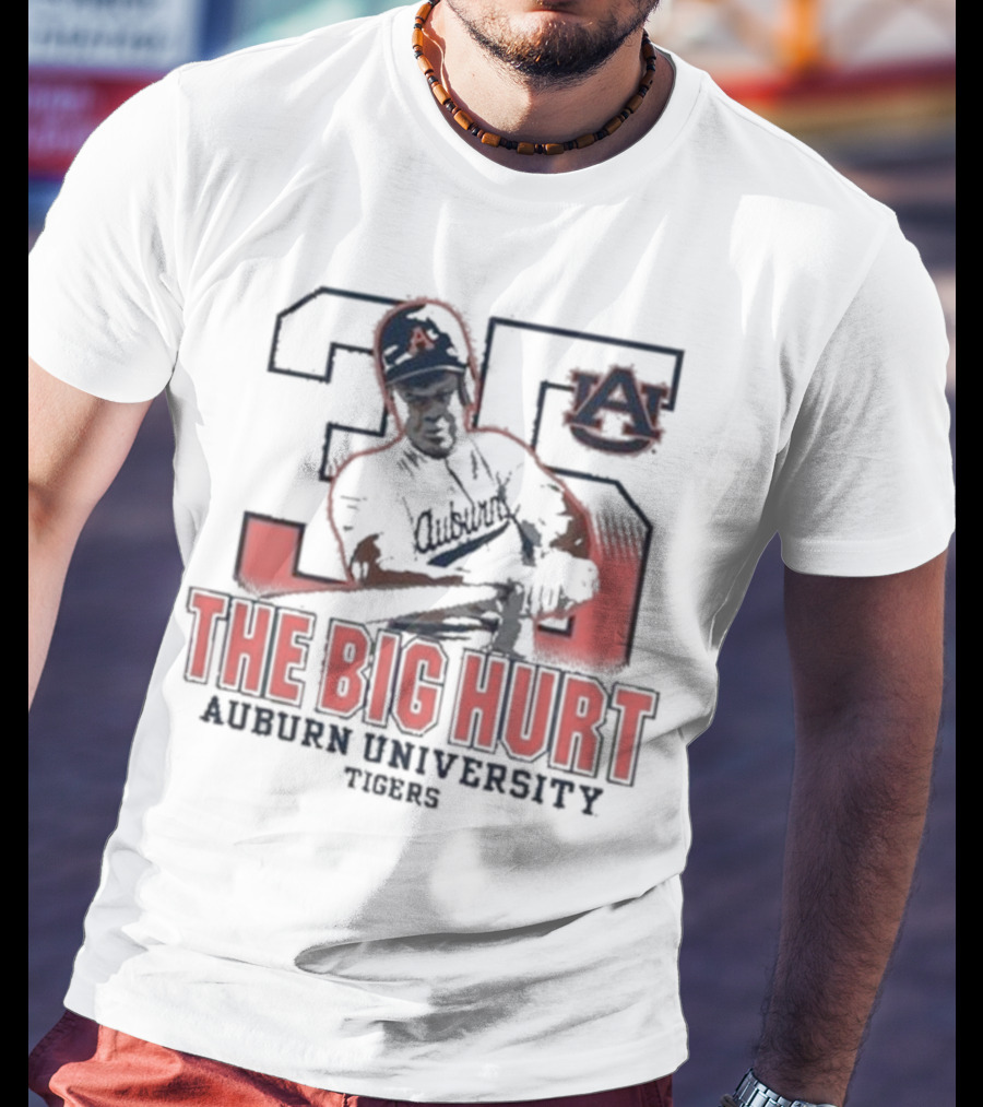 Frank Thomas #35 The Big Hurt Auburn University Tigers Baseball Legend T-Shirt