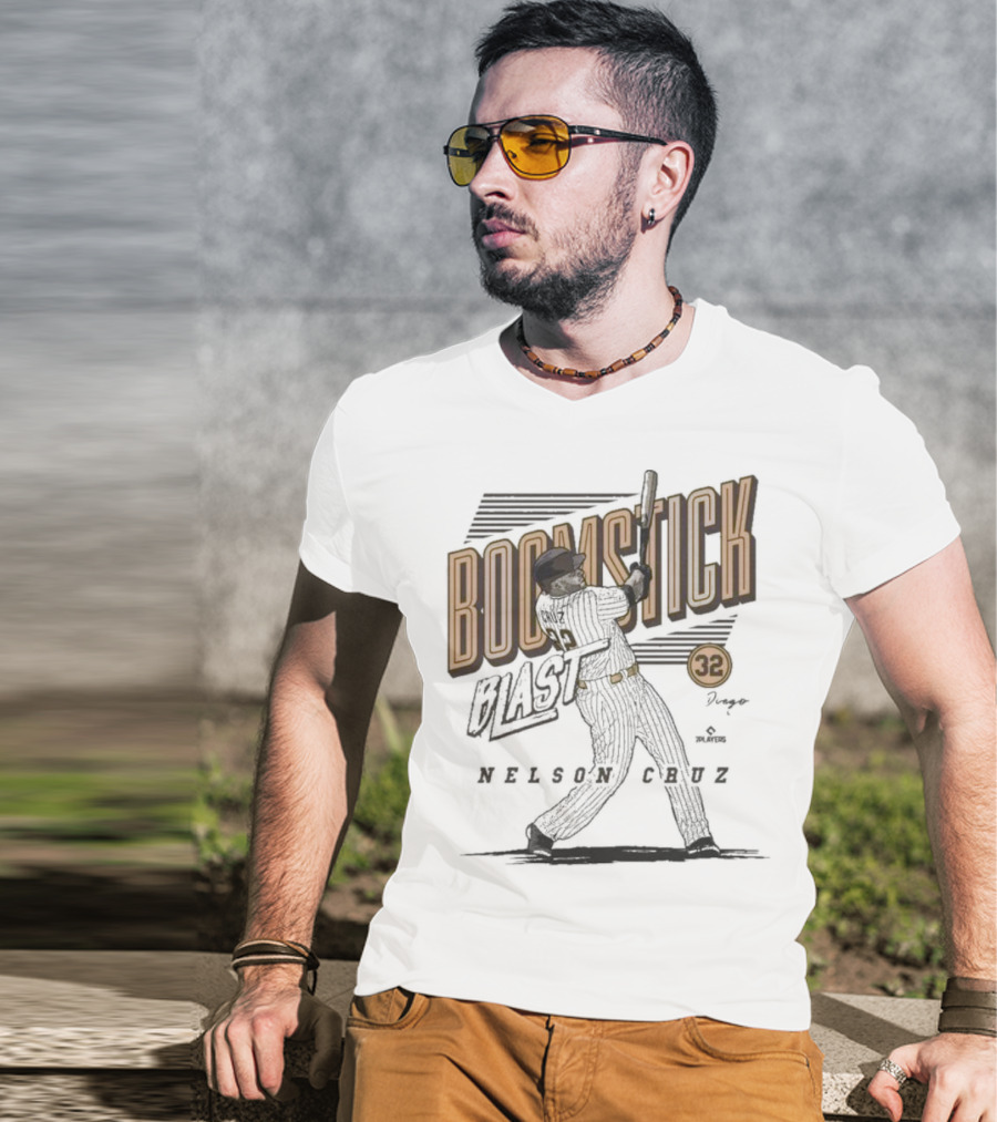 Boomstick Blast Nelson Cruz San Diego Padres 32 T-Shirt