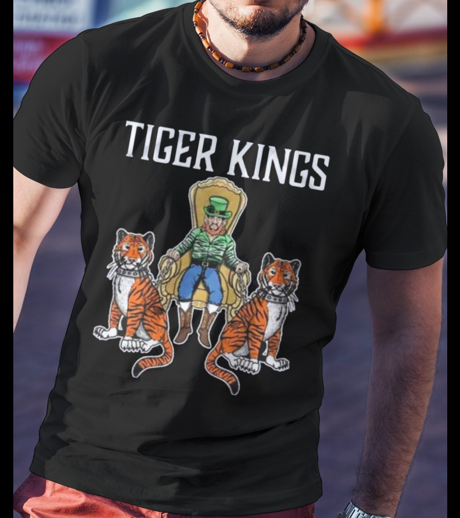 TIGER KINGS Notre Dame Fighting Irish Enthroned With Regal Tigers T-Shirt