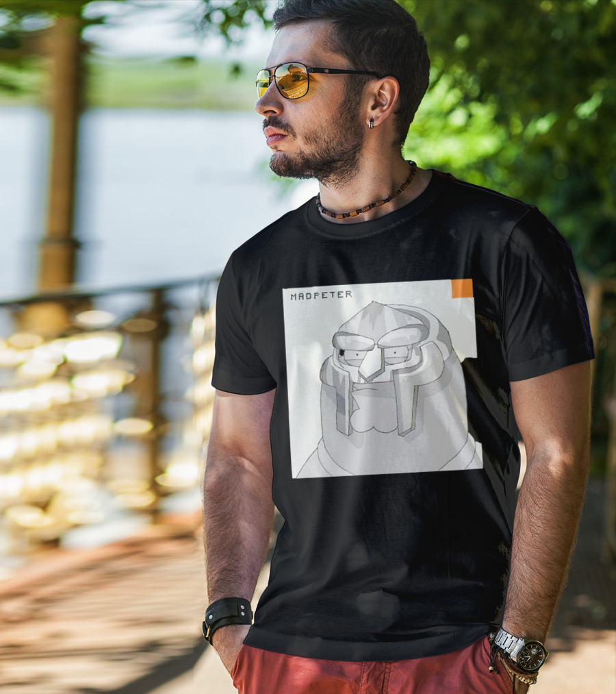 Mad Peter MF Doom Mask Cartoon T-Shirt