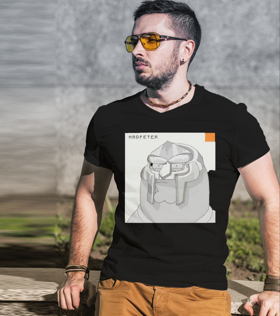 Mad Peter MF Doom Mask Cartoon T-Shirt