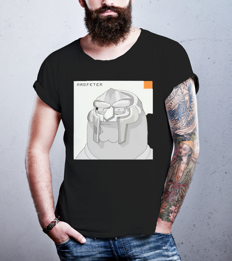 Mad Peter MF Doom Mask Cartoon T-Shirt