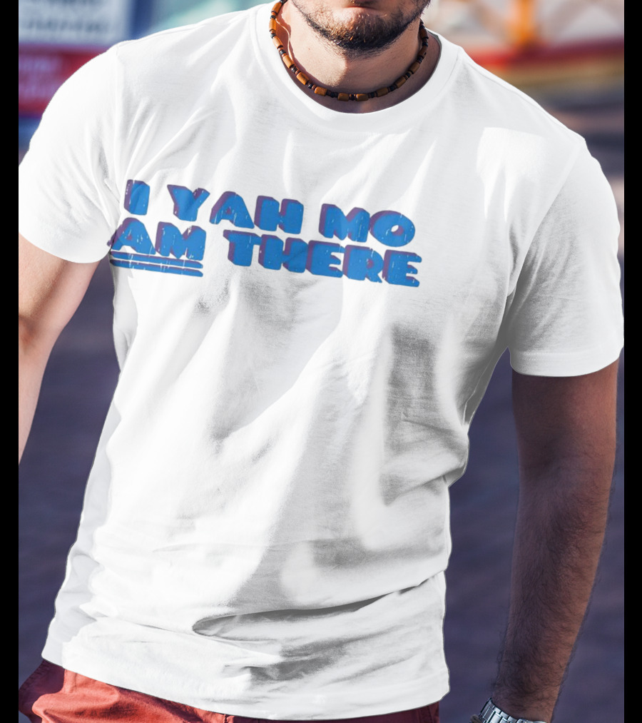 I Yah Mo Am There Text In Blue And Purple 3D Effect T-Shirt