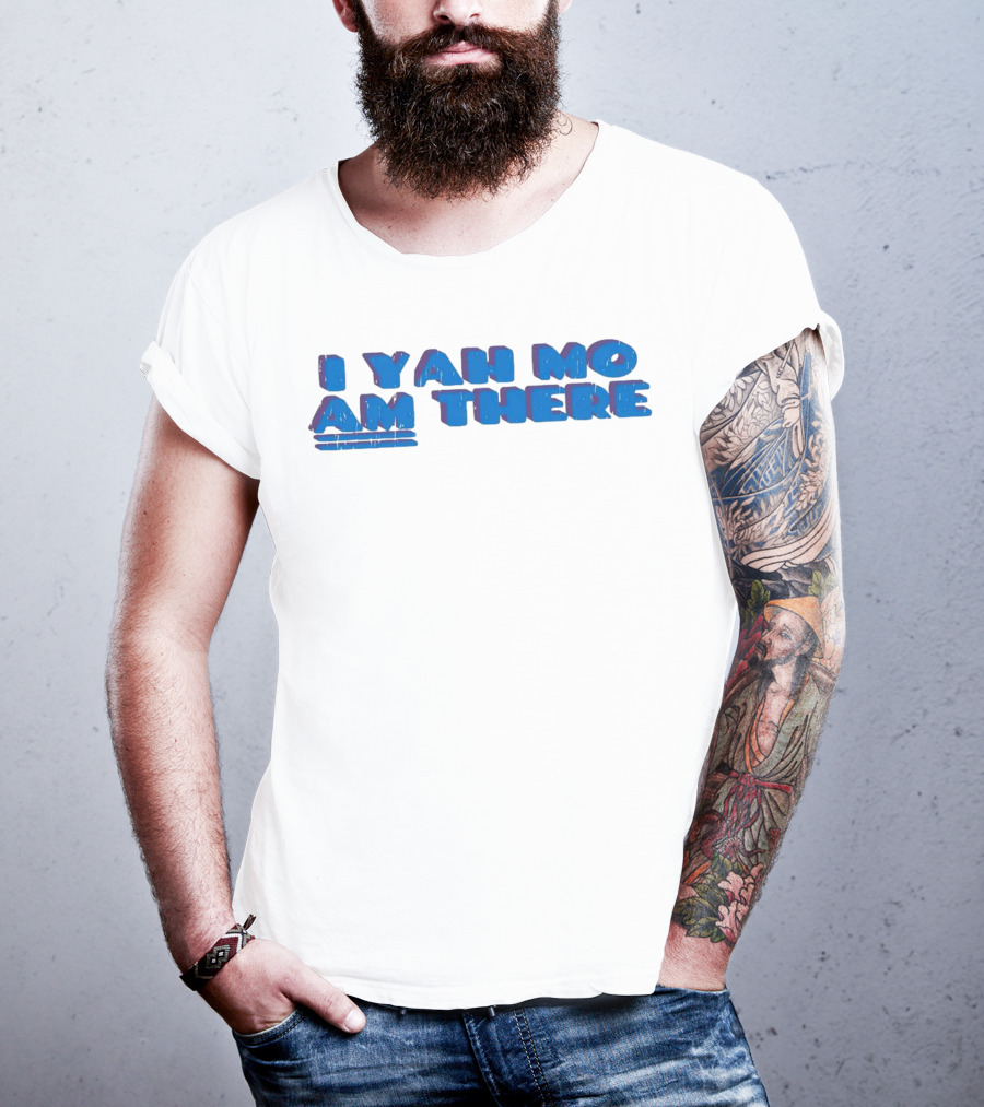 I Yah Mo Am There Text In Blue And Purple 3D Effect T-Shirt