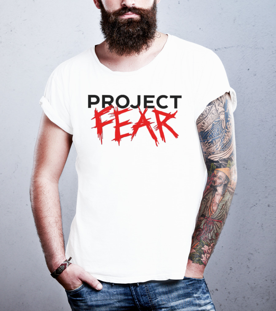 PROJECT FEAR Text Red Brush Stroke T-Shirt