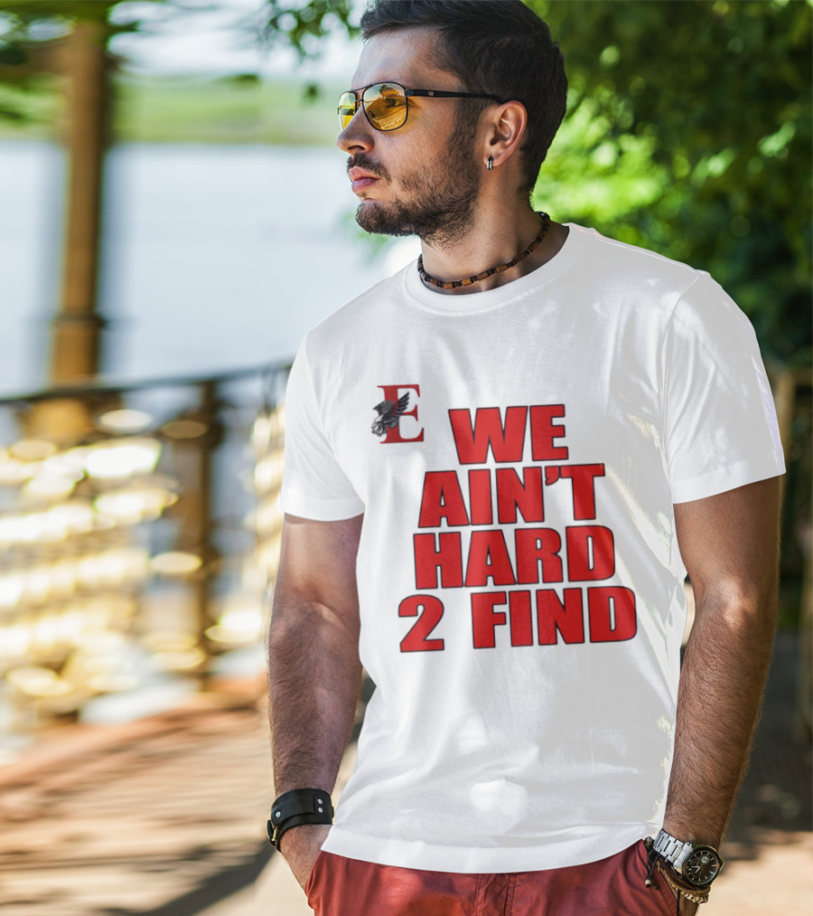 We Ain’t Hard 2 Find Red Bold Text Black Background Ravens T-Shirt