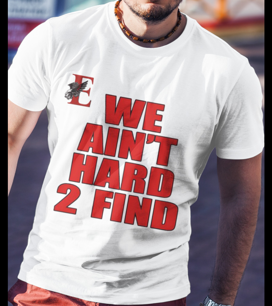 We Ain’t Hard 2 Find Red Bold Text Black Background Ravens T-Shirt