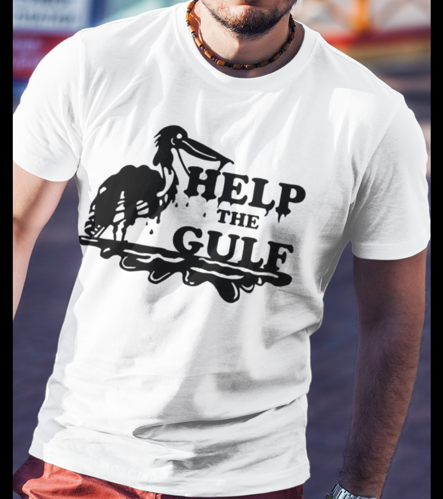 Help The Gulf Oil Spill Awareness Pelican T-Shirt