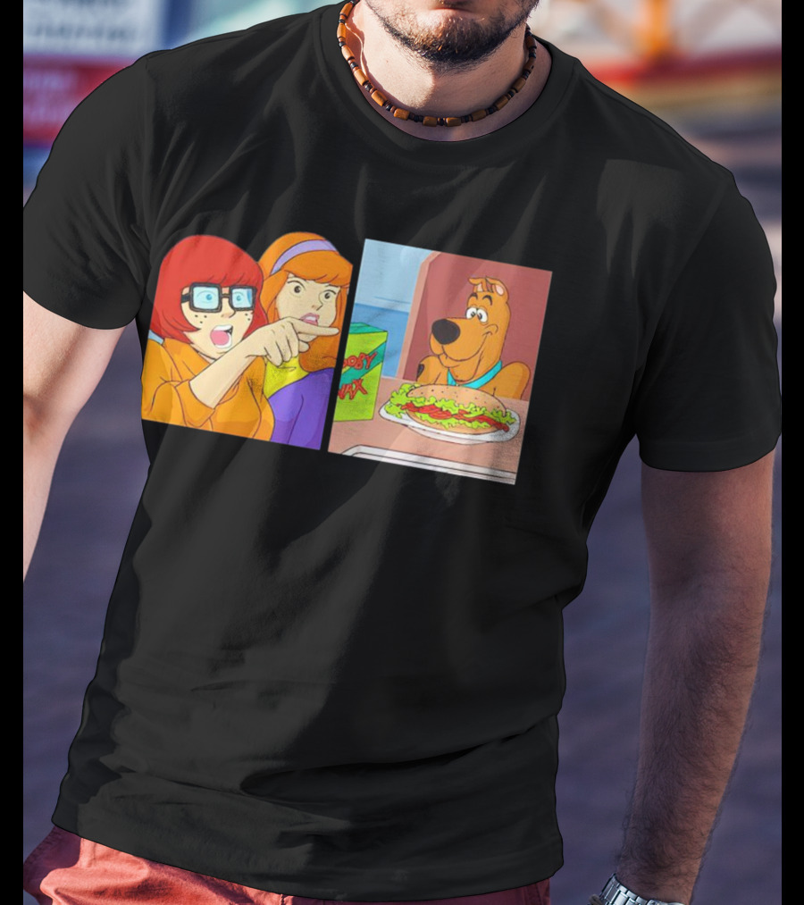 Velma Daphne Scooby-Doo Mystery Incorporated Funny Pizza Reaction T-Shirt