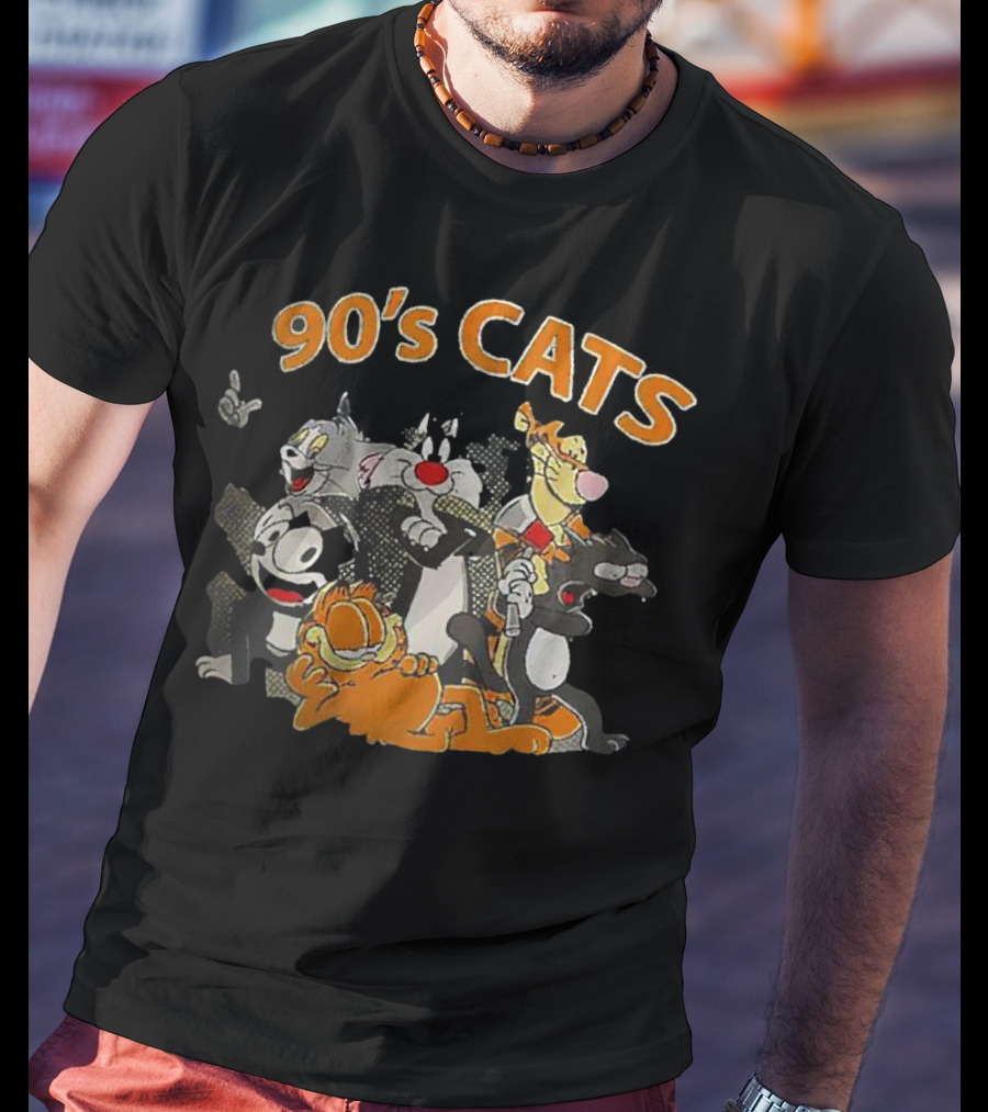 90’s Cats Garfield And Classic Cartoon Characters T-Shirt