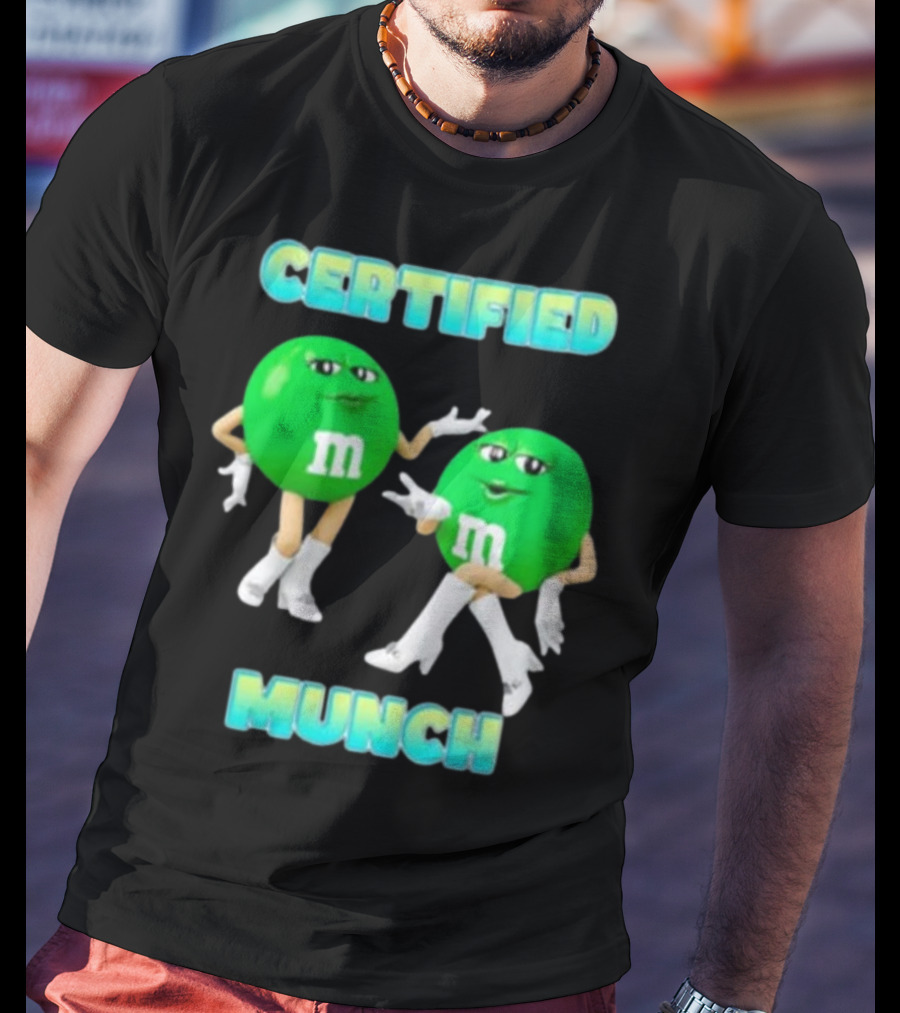 CERTIFIED MUNCH M&M Green Candy Characters Boot Pose T-Shirt