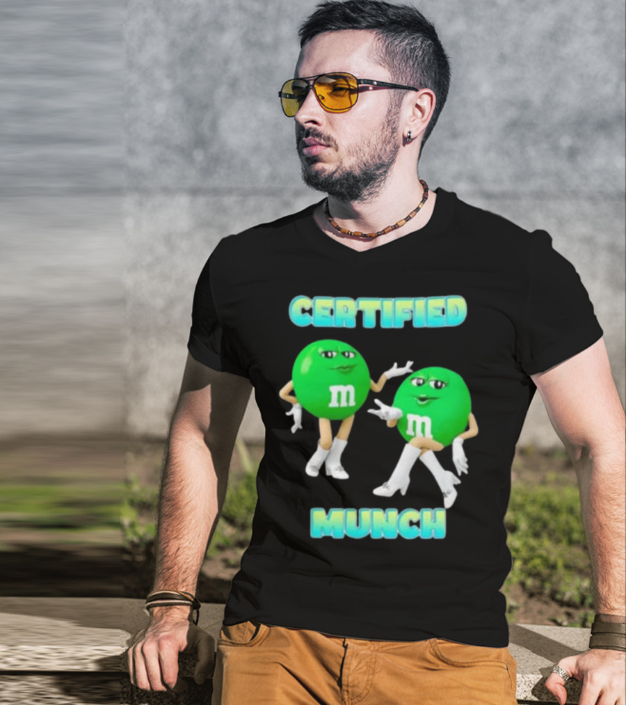 CERTIFIED MUNCH M&M Green Candy Characters Boot Pose T-Shirt