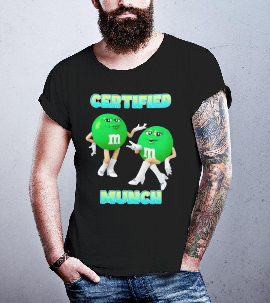 CERTIFIED MUNCH M&M Green Candy Characters Boot Pose T-Shirt