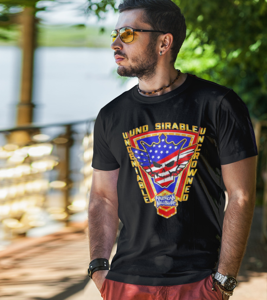 Undeniable Uncrowned American Nightmare Patriotic Skull And Wings T-Shirt
