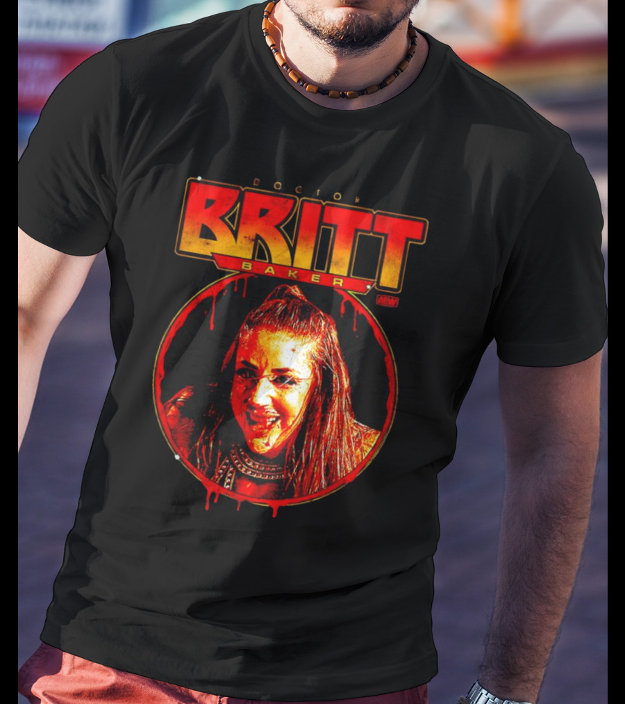 Doctor Britt Baker AEW Wrestler Portrait Rolemodel T-Shirt