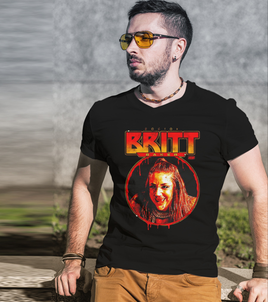 Doctor Britt Baker AEW Wrestler Portrait Rolemodel T-Shirt