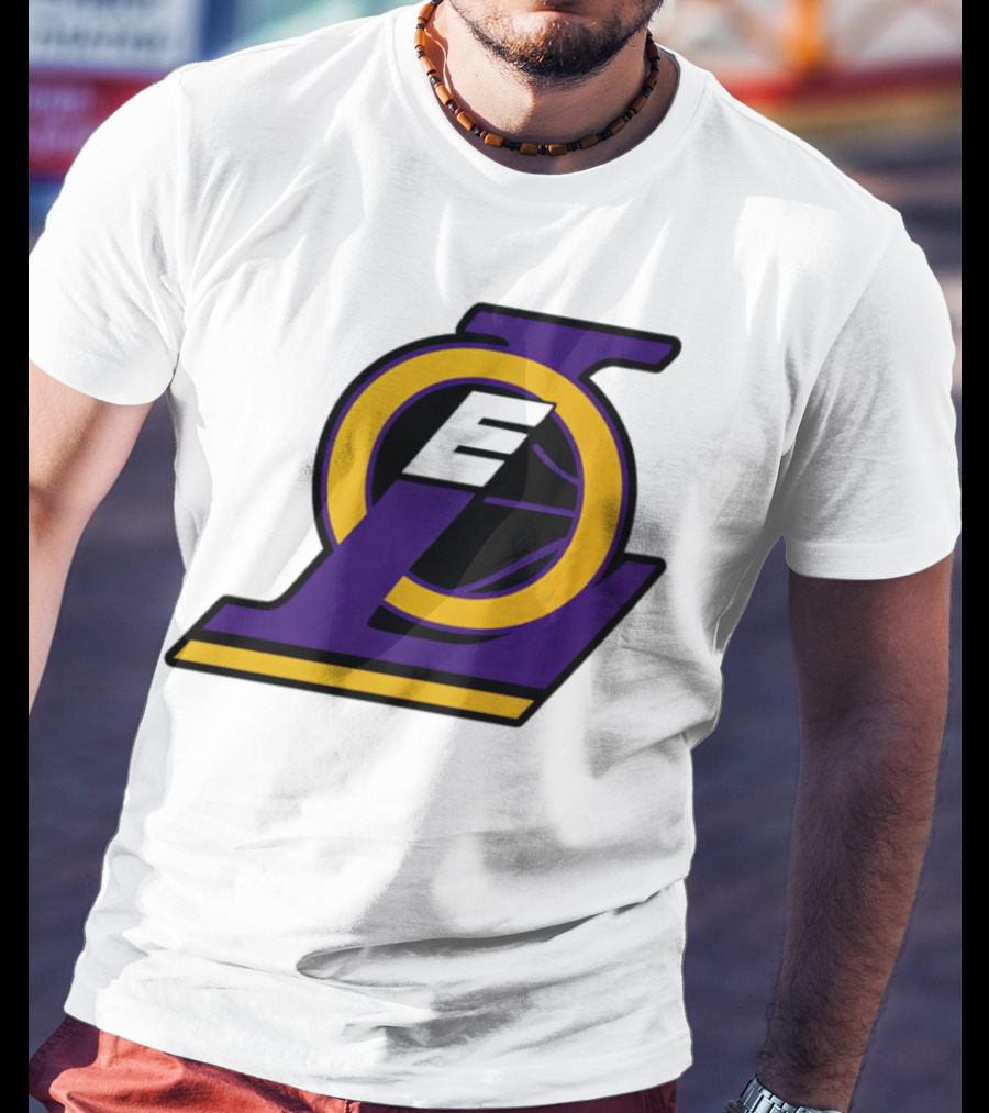 LOE Los Angeles Lakers Logo Basketball T-Shirt