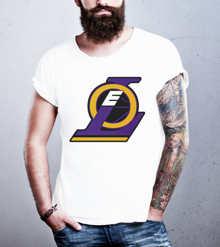 LOE Los Angeles Lakers Logo Basketball T-Shirt