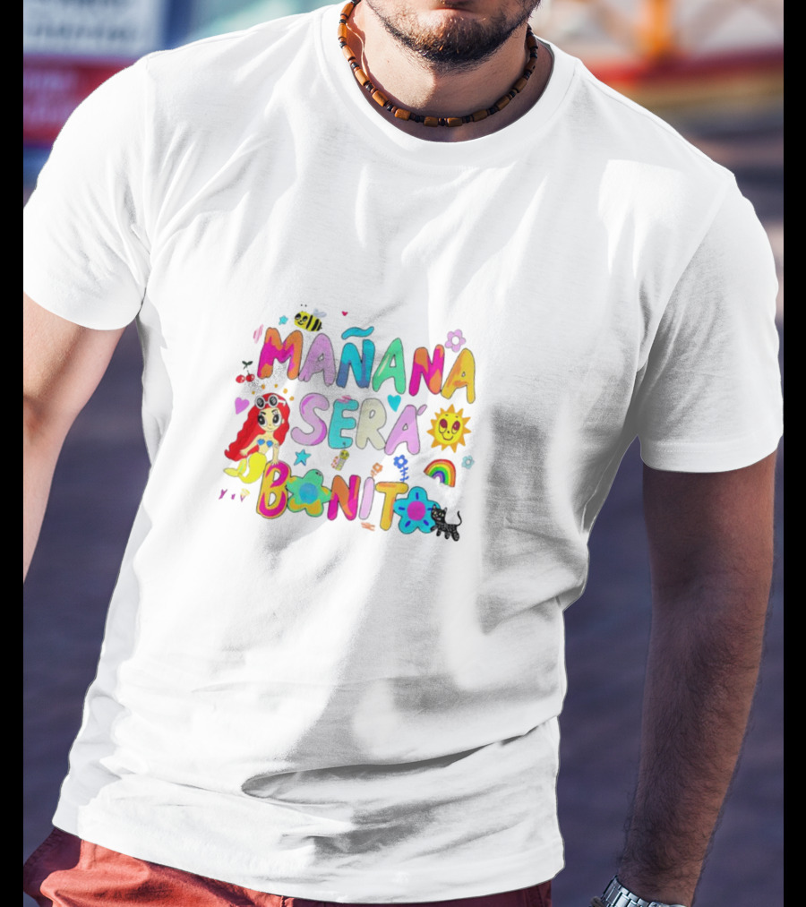 Mañana Será Bonito Colorful Cute Sun Flower Rainbow T-Shirt