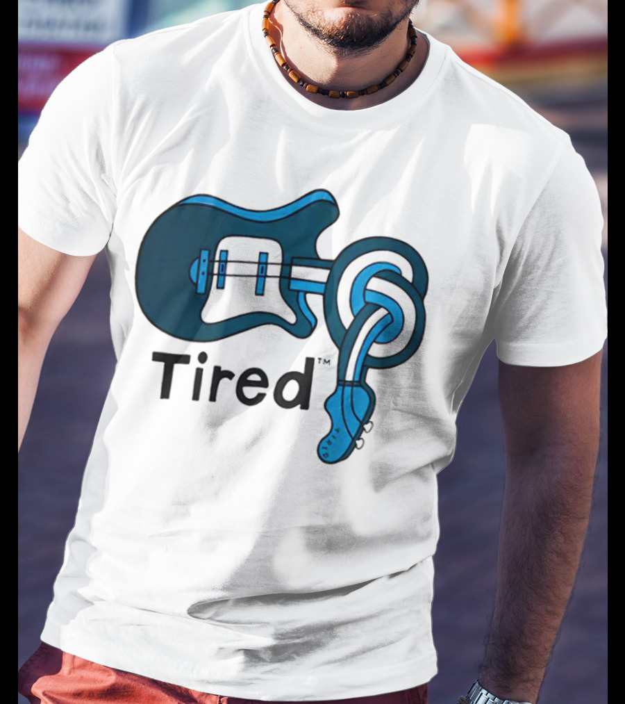 Tired Skateboards Guitar Spinal Twist T-Shirt