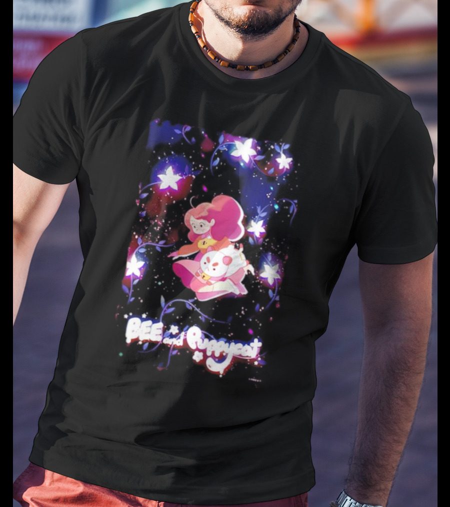 BEE And Puppycat Space Flowers Cosmic Adventure T-Shirt