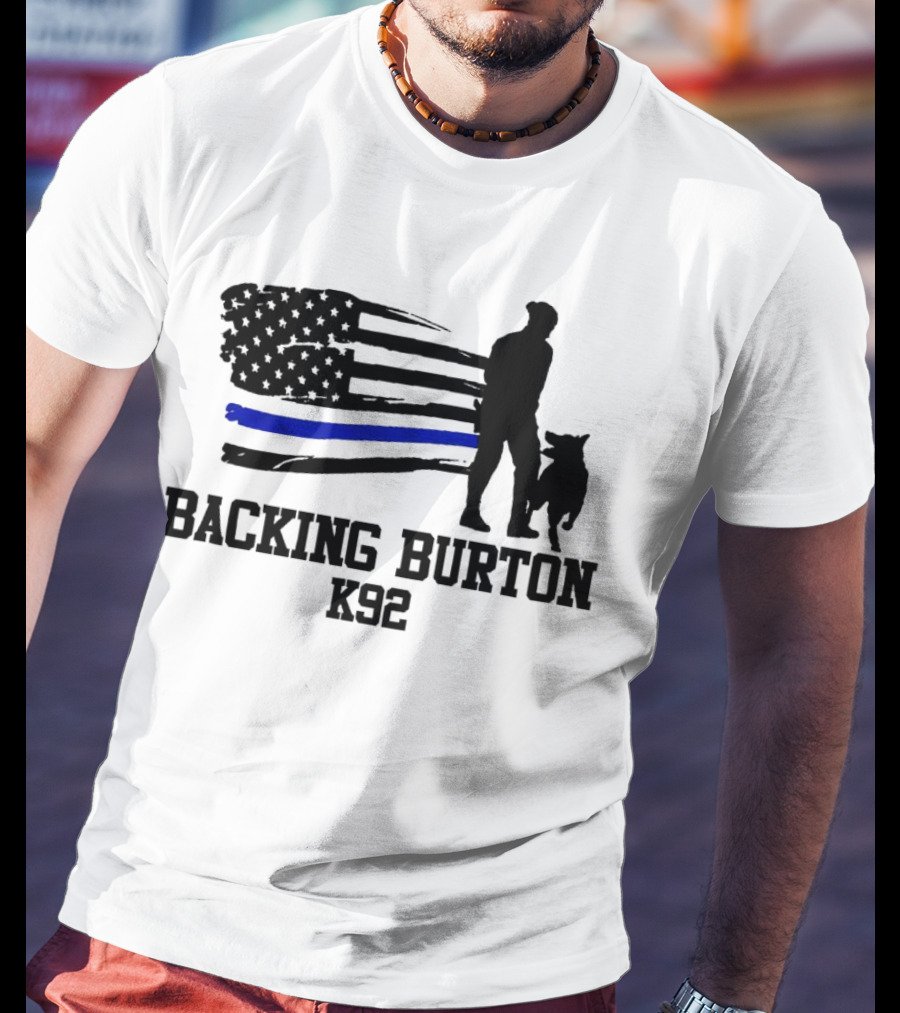 Backing Burton K92 Thin Blue Line Officer Seara T-Shirt