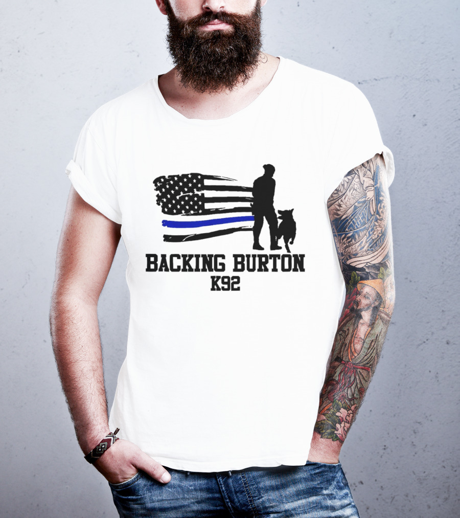 Backing Burton K92 Thin Blue Line Officer Seara T-Shirt