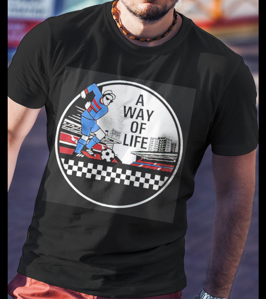 A Way Of Life Football Stadium Cityscape Soccer Player T-Shirt