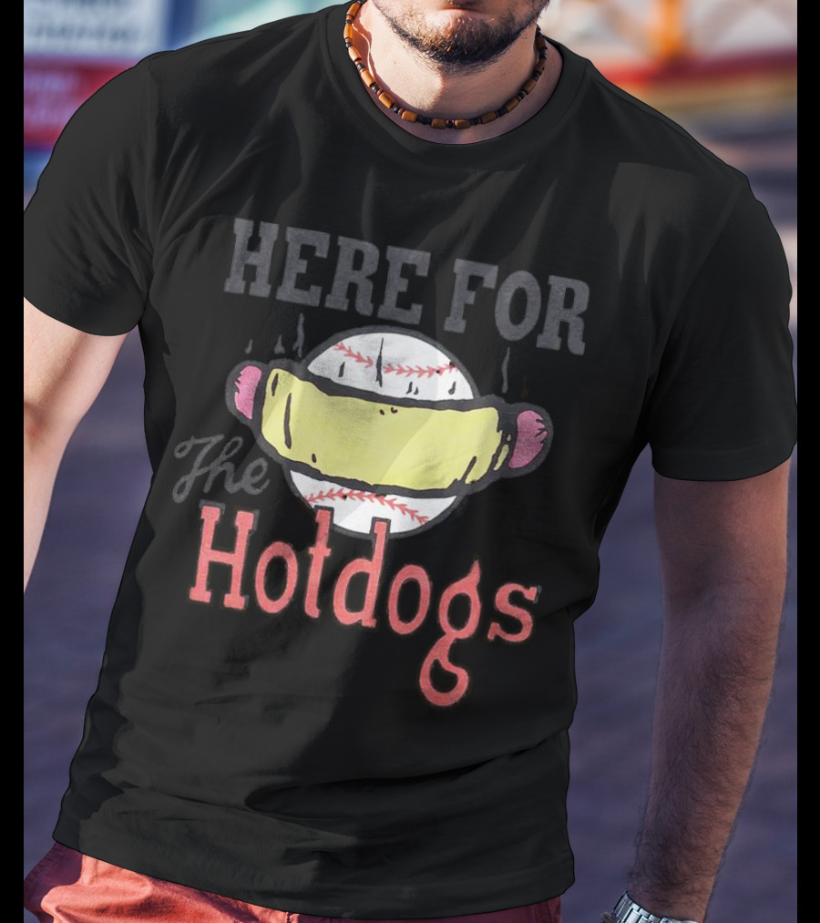 Here For The Hotdogs Baseball Hotdog Combo T-Shirt