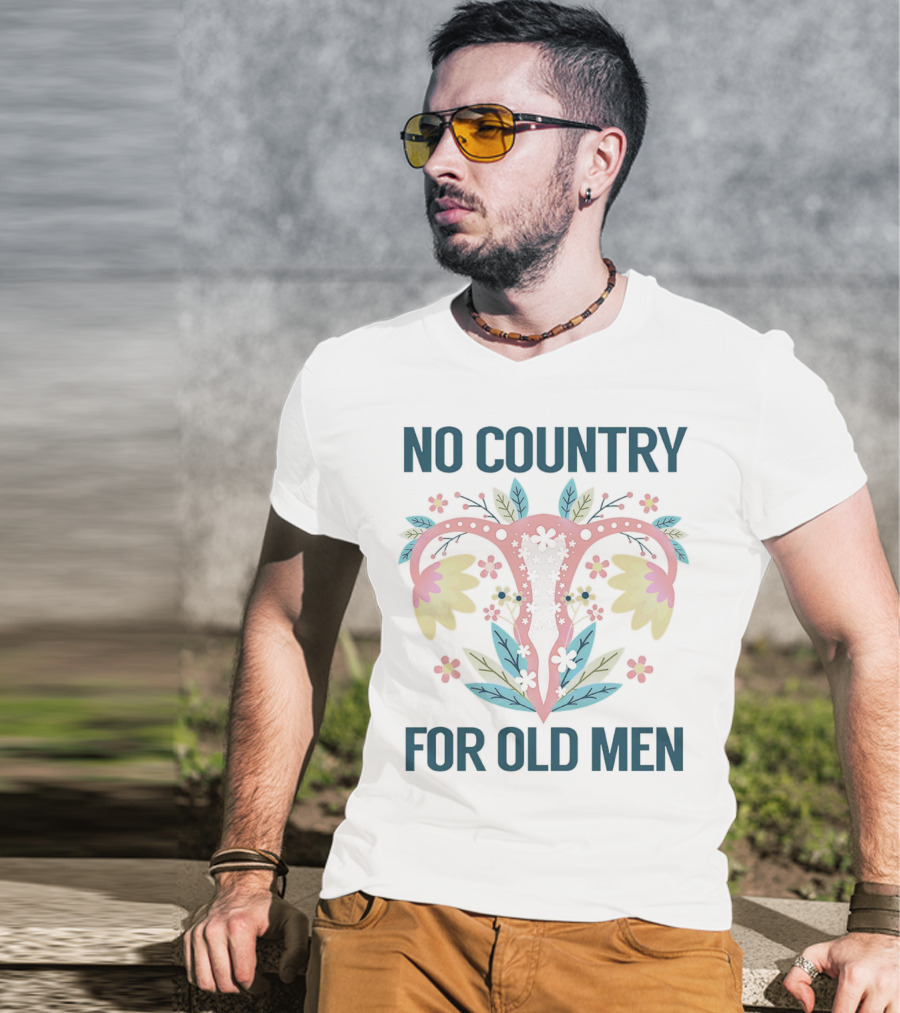 No Country For Old Men Floral Uterus T-Shirt