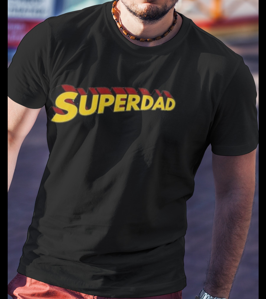 Superdad Father's Day Bold 3D Text Style Heroic T-Shirt