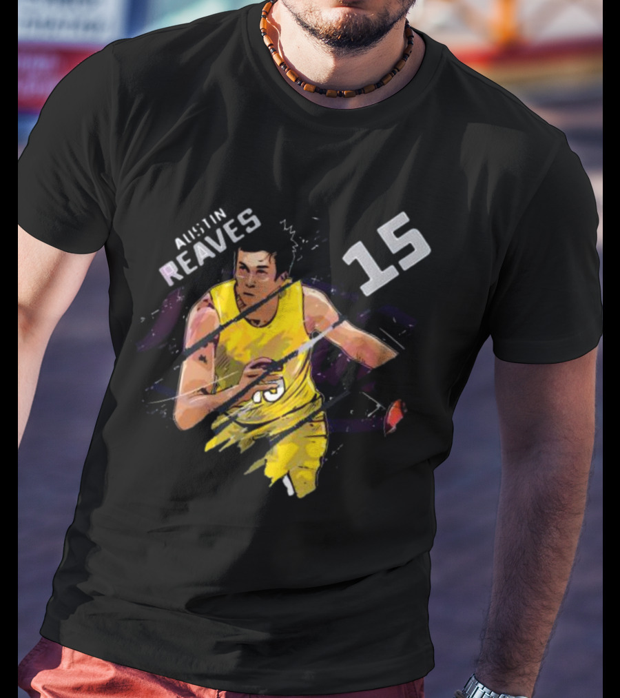 Austin Reaves 15 Los Angeles Lakers Basketball Player T-Shirt