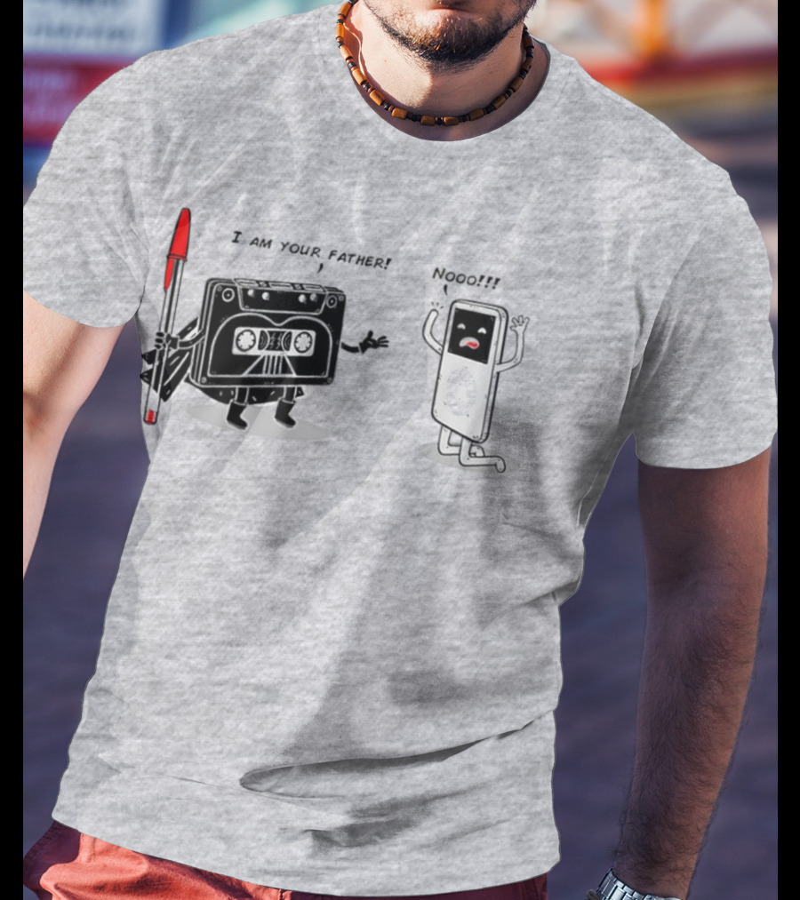 I Am Your Father Nooo Cassette And IPod T-Shirt