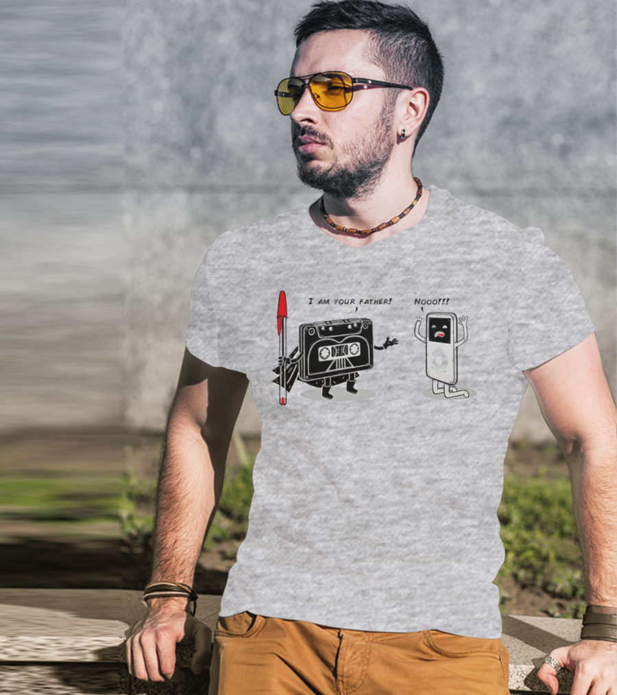I Am Your Father Nooo Cassette And IPod T-Shirt