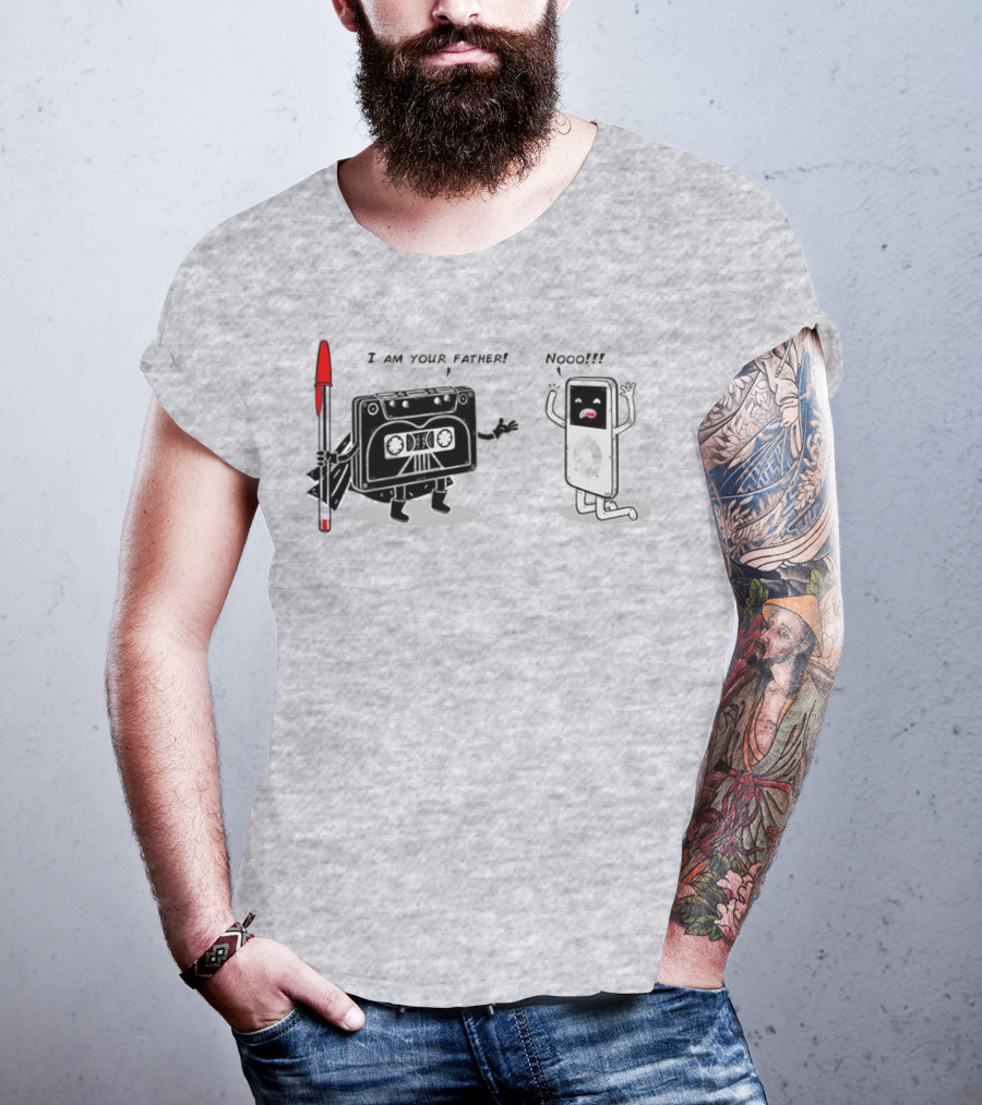 I Am Your Father Nooo Cassette And IPod T-Shirt