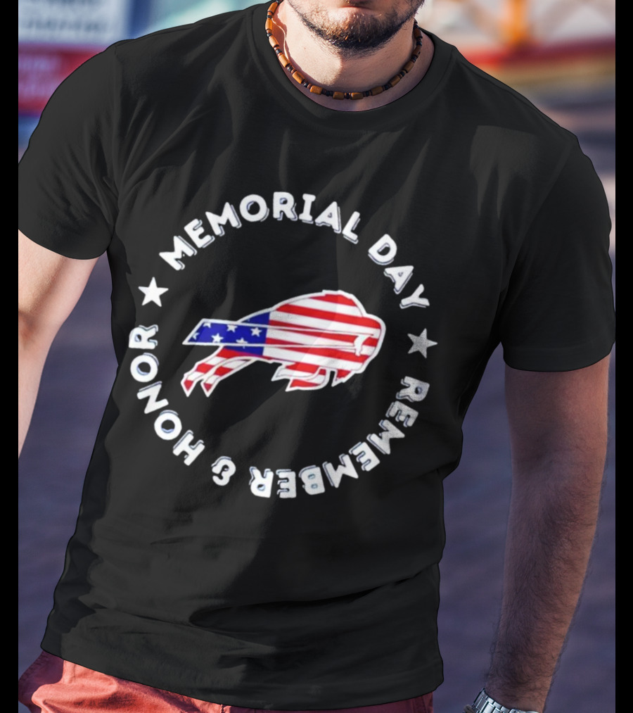 Buffalo Bills Memorial Day Remember And Honor T-Shirt
