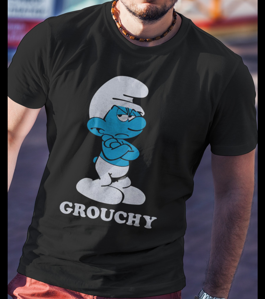 Grouchy Smurf Crossed Arms Stance T-Shirt