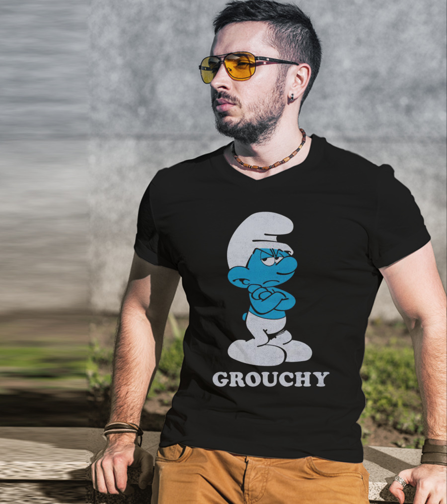 Grouchy Smurf Crossed Arms Stance T-Shirt