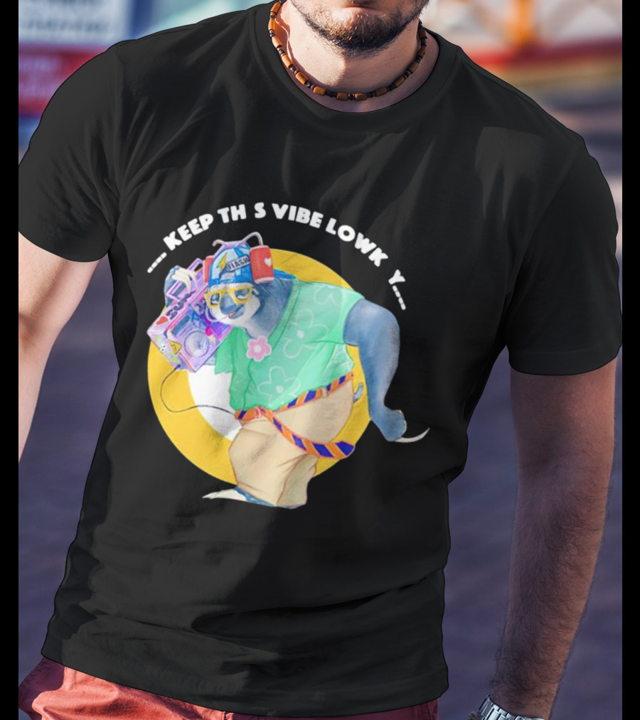 Sloth Keeping This Vibe Lowkey With Boombox And Sunglasses T-Shirt