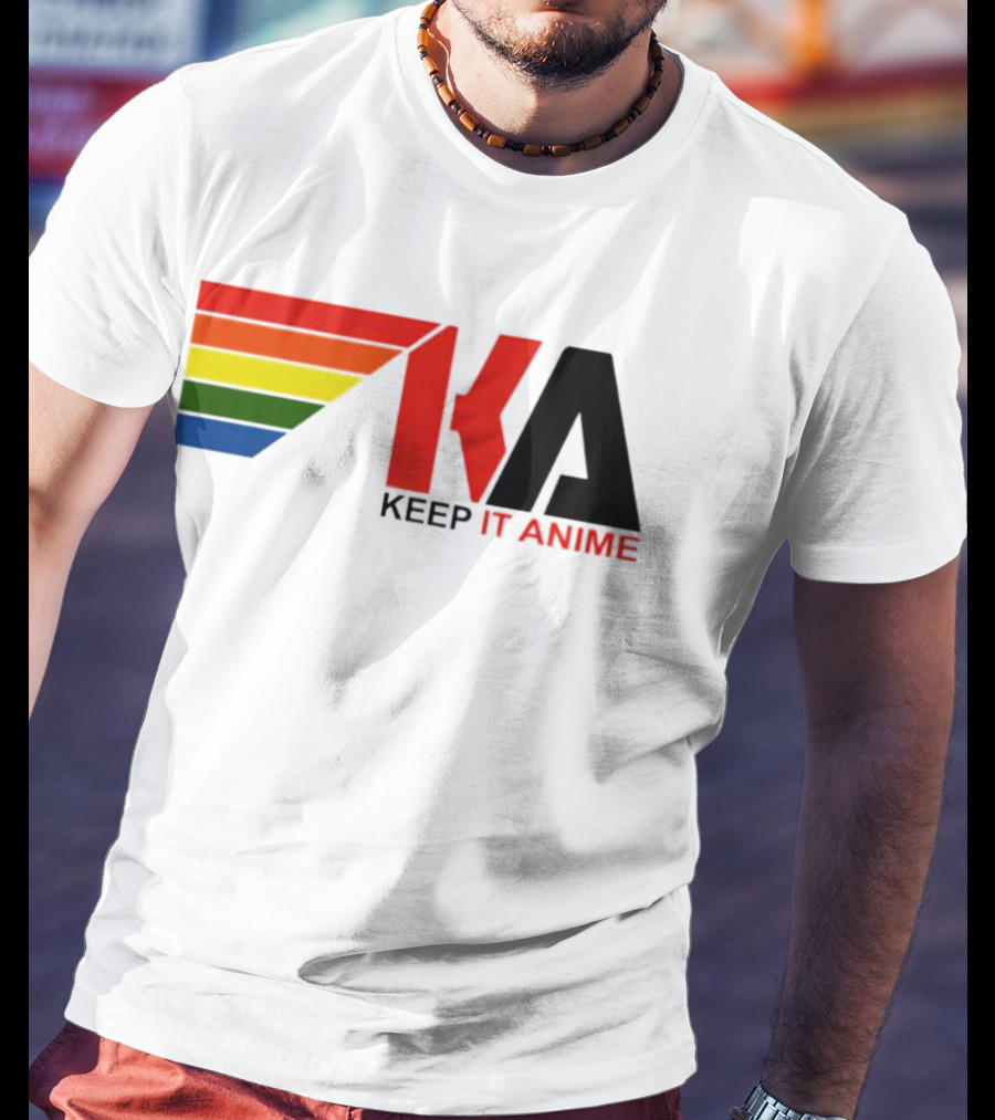 KEEP IT ANIME KA Rainbow Stripes T-Shirt