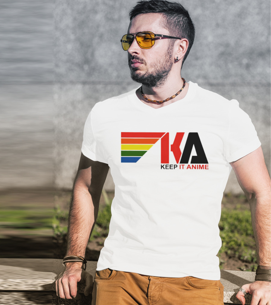 KEEP IT ANIME KA Rainbow Stripes T-Shirt