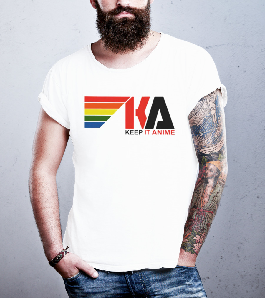 KEEP IT ANIME KA Rainbow Stripes T-Shirt