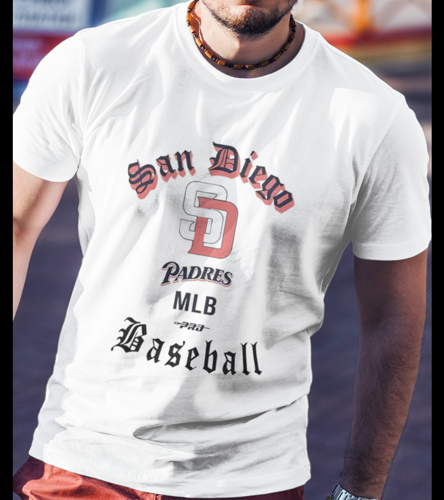 San Diego Padres Cooperstown Collection Old English MLB Baseball T-Shirt