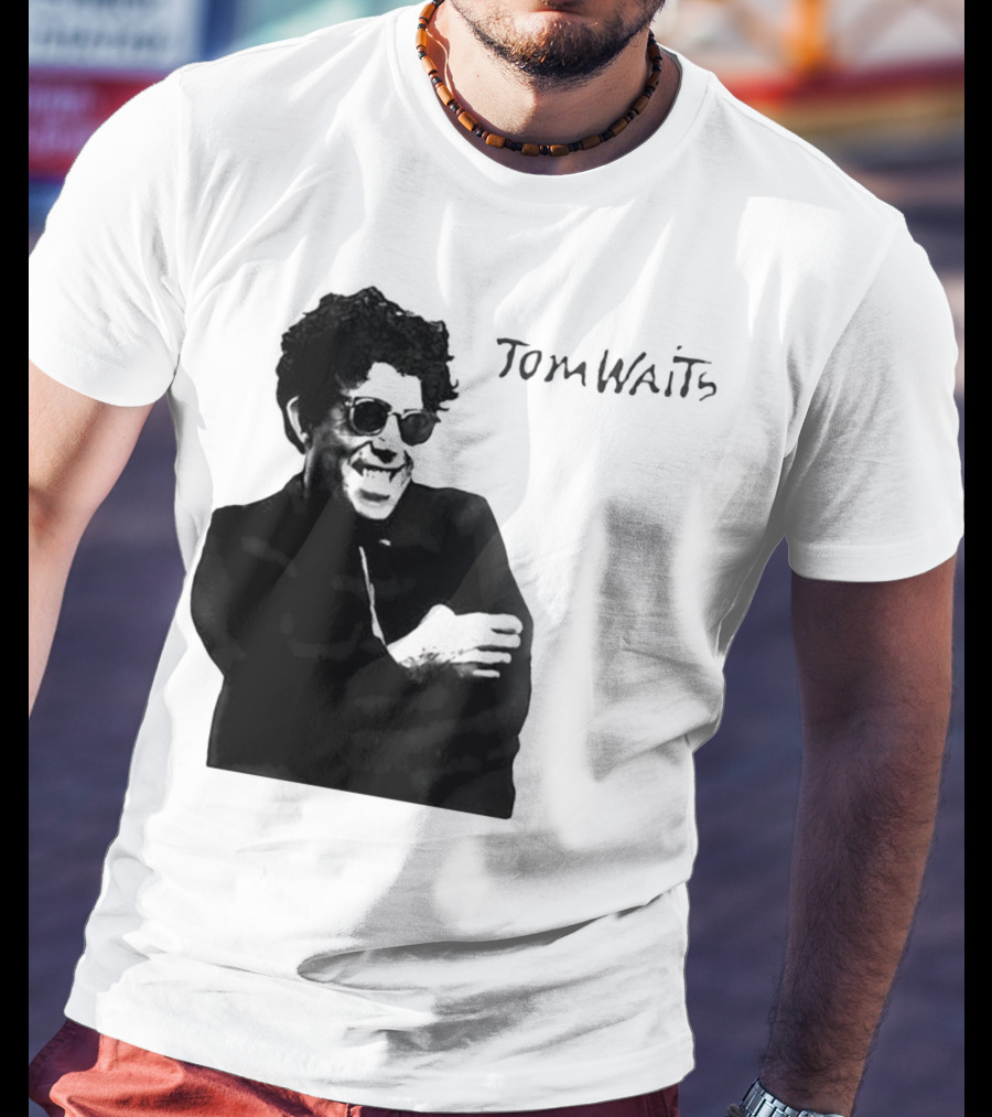 Tom Waits Black And White Sunglasses T-Shirt