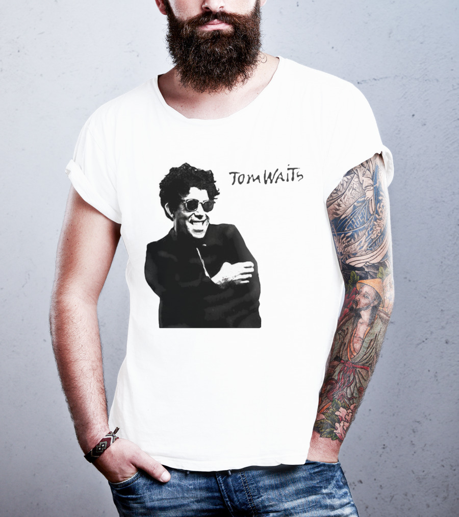 Tom Waits Black And White Sunglasses T-Shirt