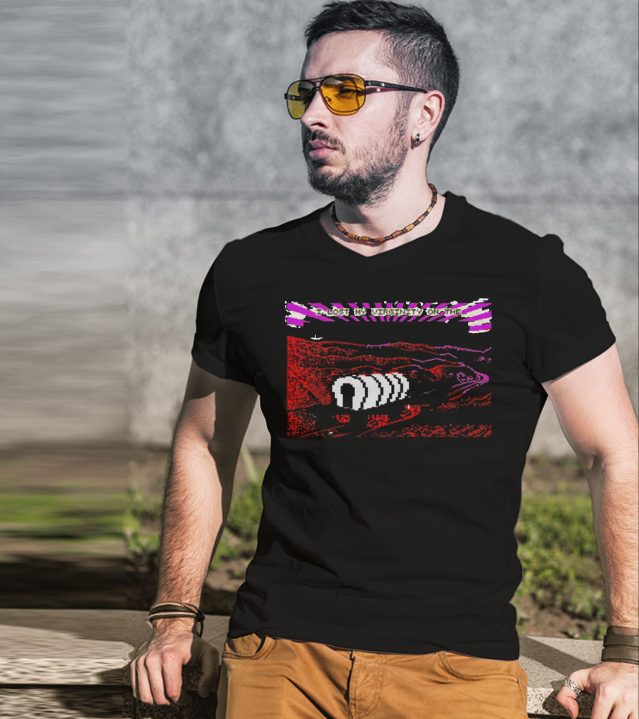 8-Bit Oregon Trail Wagon I Lost My Virginity On The Oregon Trail T-Shirt