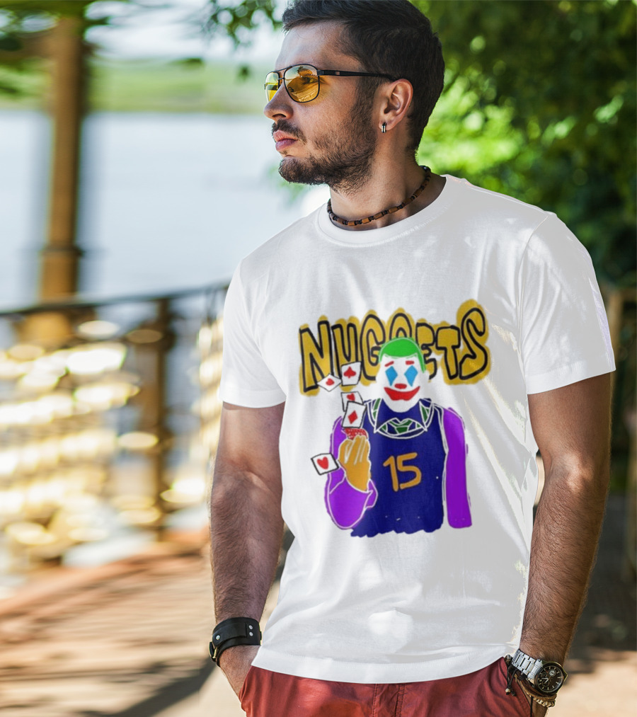 Nuggets Clown 15 Nikola Jokic Joker Basketball NBA T-Shirt