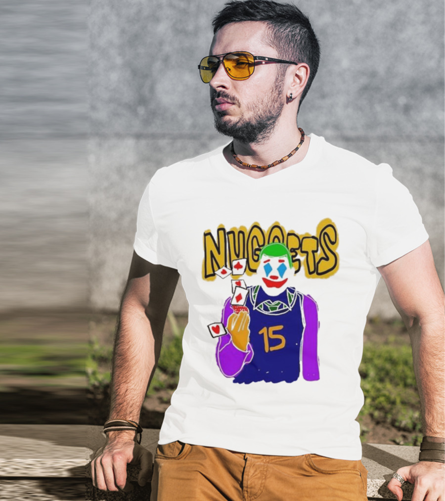 Nuggets Clown 15 Nikola Jokic Joker Basketball NBA T-Shirt
