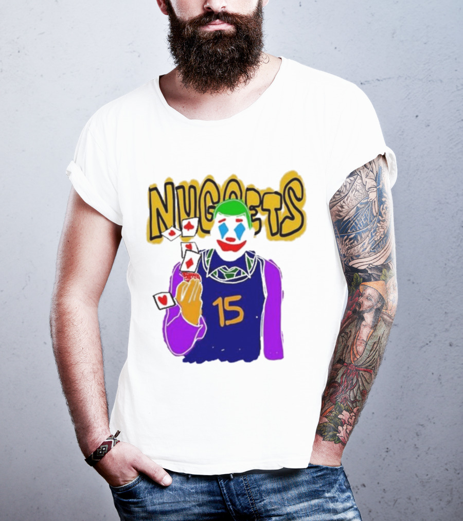 Nuggets Clown 15 Nikola Jokic Joker Basketball NBA T-Shirt
